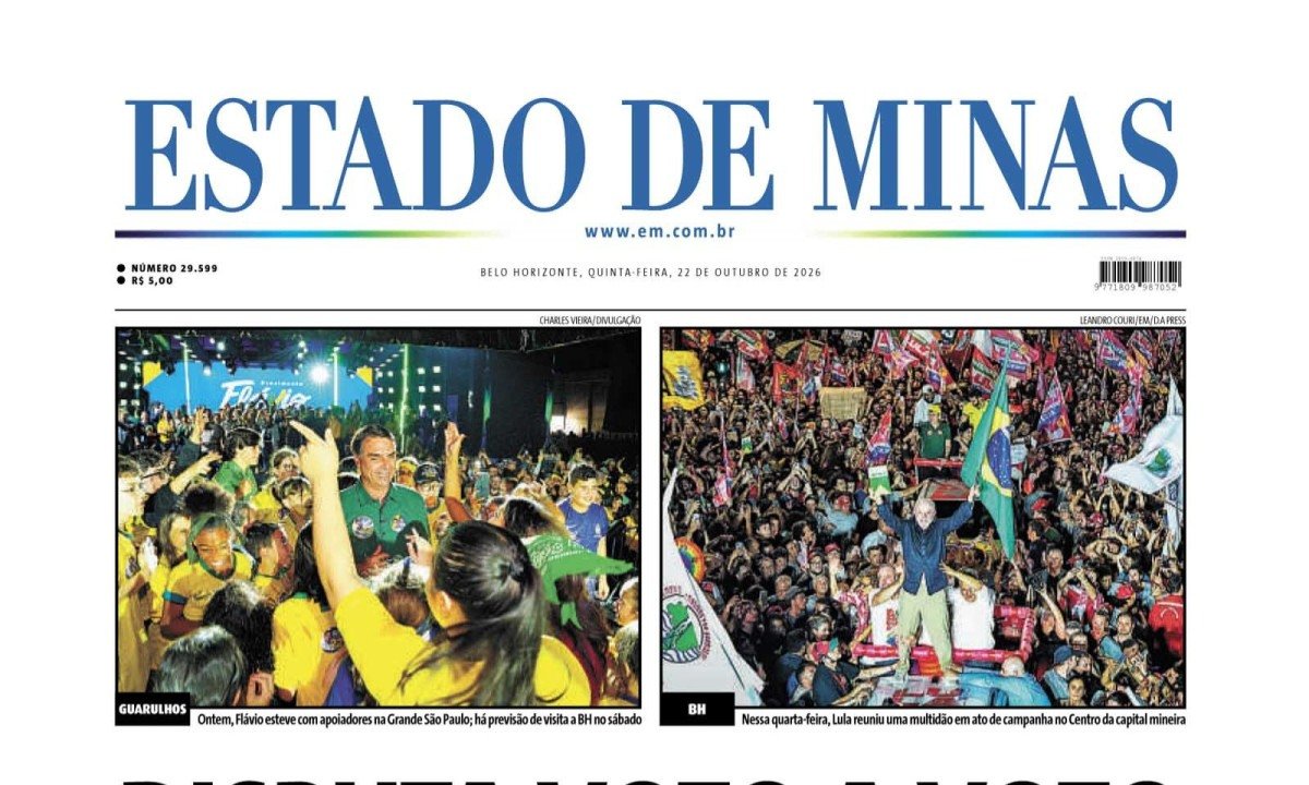 - (crédito: CAPA DO ESTADO DE MINAS)