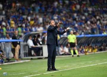 Com Artur Jorge no comando, Raposa deixou a lanterna para assumir a quarta posição no Brasileiro -  (crédito: Ramon Lisboa/EM/D.A. Press - 25/8/26)