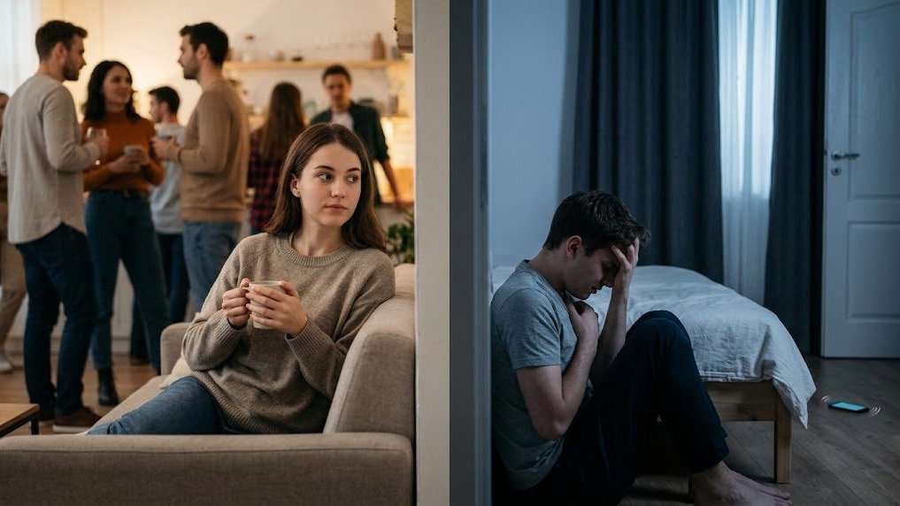 Fobia social pode levar ao isolamento, mesmo em ambientes com outras pessoas, e a um grande sofrimento psicol&oacute;gico -  (crédito: Imagem Ilustrativa de IA)