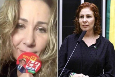 Paula Zambelli Salgado Brasil disse que esperou o fim do primeiro turno para se manifestar e evitar possíveis consequências para familiares com opiniões diferentes das dela  -  (crédito: Reprodução/Redes Sociais e Vinicius Loures/Câmara dos Deputados)