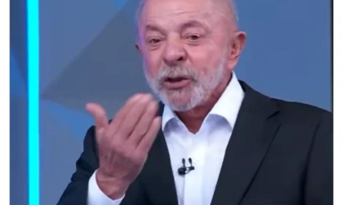 O presidente da república e candidato à reeleição, Luiz Inácio Lula da Silva (PT), durante debate da 'TV Globo' - (crédito: Reprodução / 'X' / @soldzita)