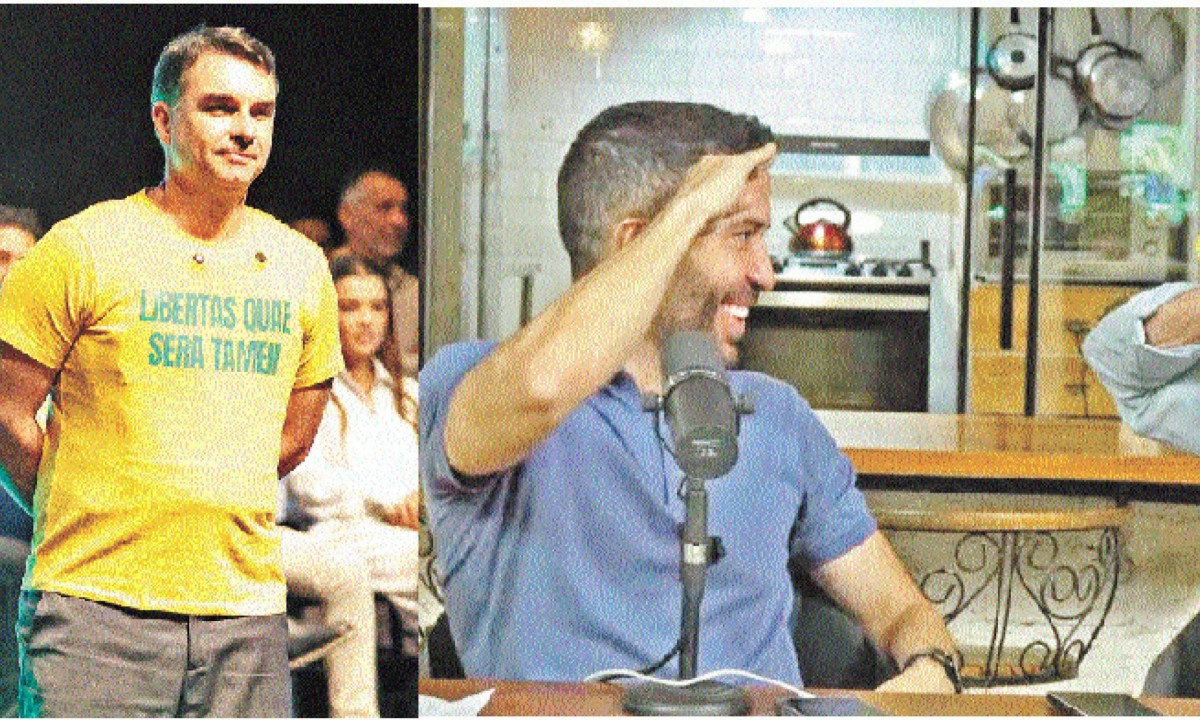 Nikolas assumiu a organização de uma série de manifestações de apoio a Flávio. Janones lançou o "Exército de Lula", que recrutou mais de 8 milhões de seguidores - (crédito: Marcos Vieira/EM/DA Press e Redes Sociais/Reprodução)