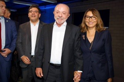Luiz Inácio Lula da Silva (PT) chegou aos Estúdios Globo às 20h43 para o debate entre os candidatos à Presidência da República -  (crédito: Globo/ Manoella Mello)
