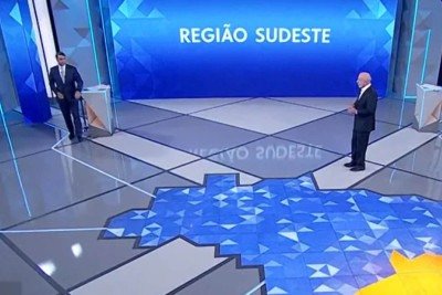 Lula e Flávio discutiram sobre salário mínimo em debate promovido pela TV Globo  -  (crédito: Reprodução/TV Globo)