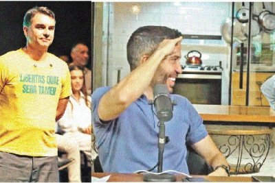 Nikolas assumiu a organização de uma série de manifestações de apoio a Flávio. Janones lançou o 'Exército de Lula', que recrutou mais de 8 milhões de seguidores -  (crédito: Marcos Vieira/EM/DA Press e Redes Sociais/Reprodução)