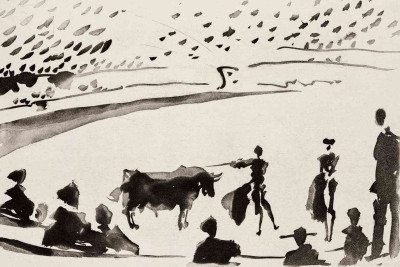 O Sesc Palladium abriga até 13/12 a mostra 'Picasso, a construção de um gênio', com trabalhos do artista em diversos suportes, incluindo cerâmica; acima, prancha da série 'Tauromaquia' -  (crédito: Reprodução)