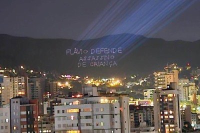 Projeções foram vistas a quilômetros de distância -  (crédito: Grazi Caria/Divulgação)