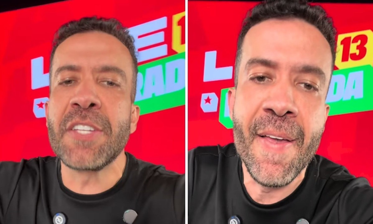André Janones em transmissão ao vivo convocando o "Exército do Lula" para a reta final das eleições, destacando a importância do voto no número 13. - (crédito: Redes sociais)