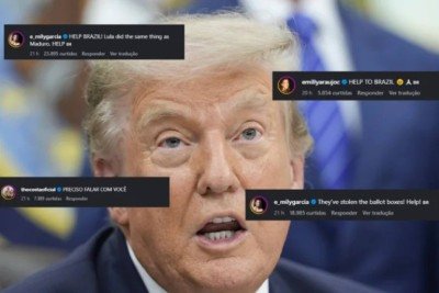 Mensagens tomaram as redes sociais de Trump  -  (crédito: Reprodução/Redes Sociais)