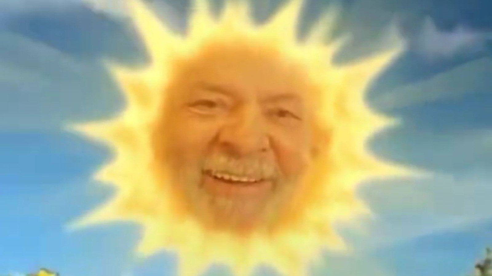 A celebra&ccedil;&atilde;o da vit&oacute;ria de Lula incluiu memes criativos, como o presidente no sol dos Teletubbies, que viralizou nas redes sociais -  (crédito: Redes sociais)