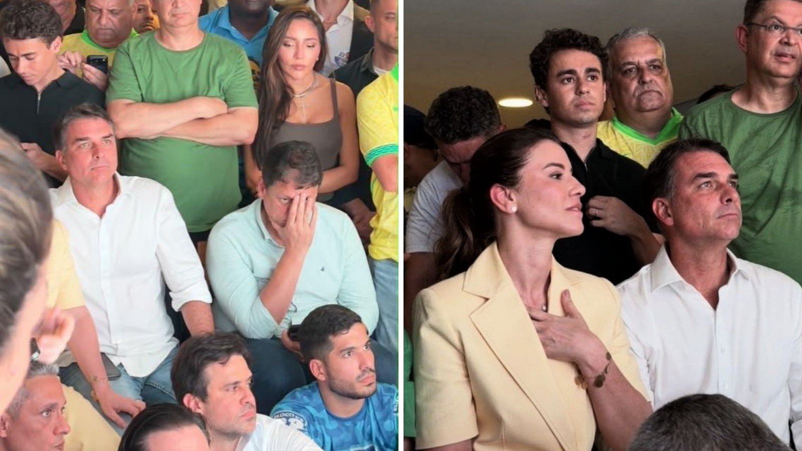 Fl&aacute;vio Bolsonaro e aliados expressam incredulidade e tristeza ao confirmarem a derrota nas elei&ccedil;&otilde;es de 2026 para Lula -  (crédito: Redes sociais)