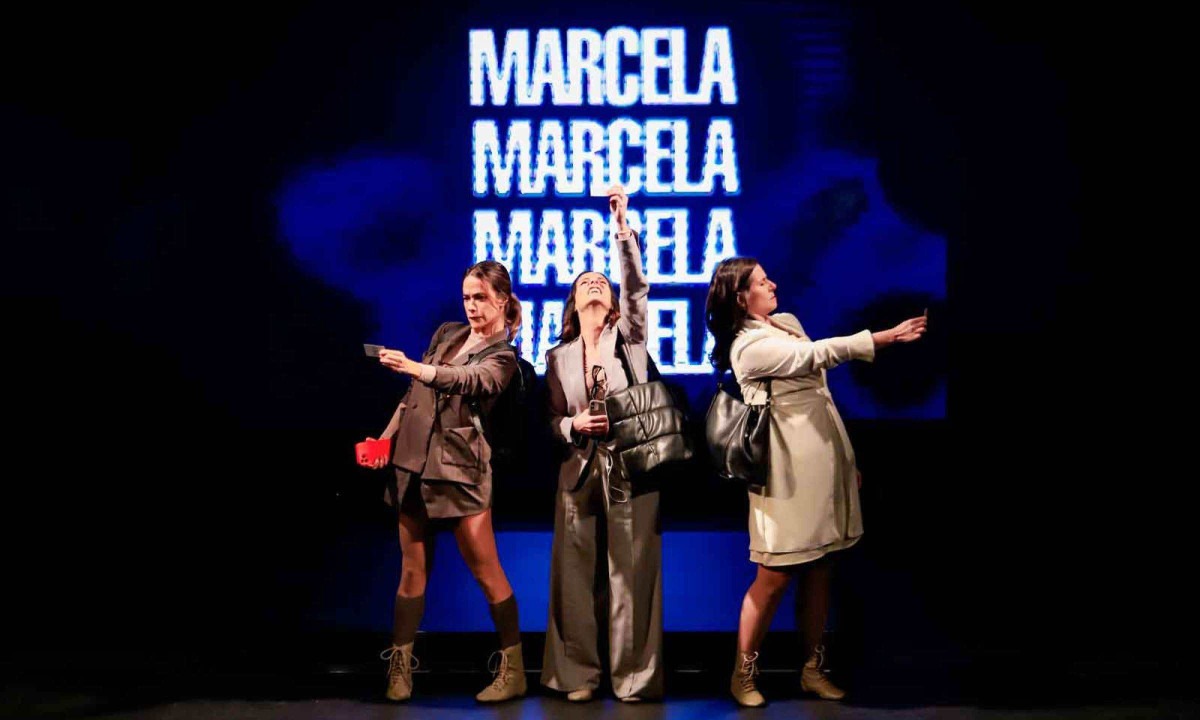 Miá Mello, Juliana Araripe e Camila Raffanti interpretam três mulheres que trocam confidências dentro de um elevador - (crédito: Juliana Nunes/Divulgação )