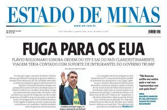 Capa impressa do Estado de Minas de 28/10/2026