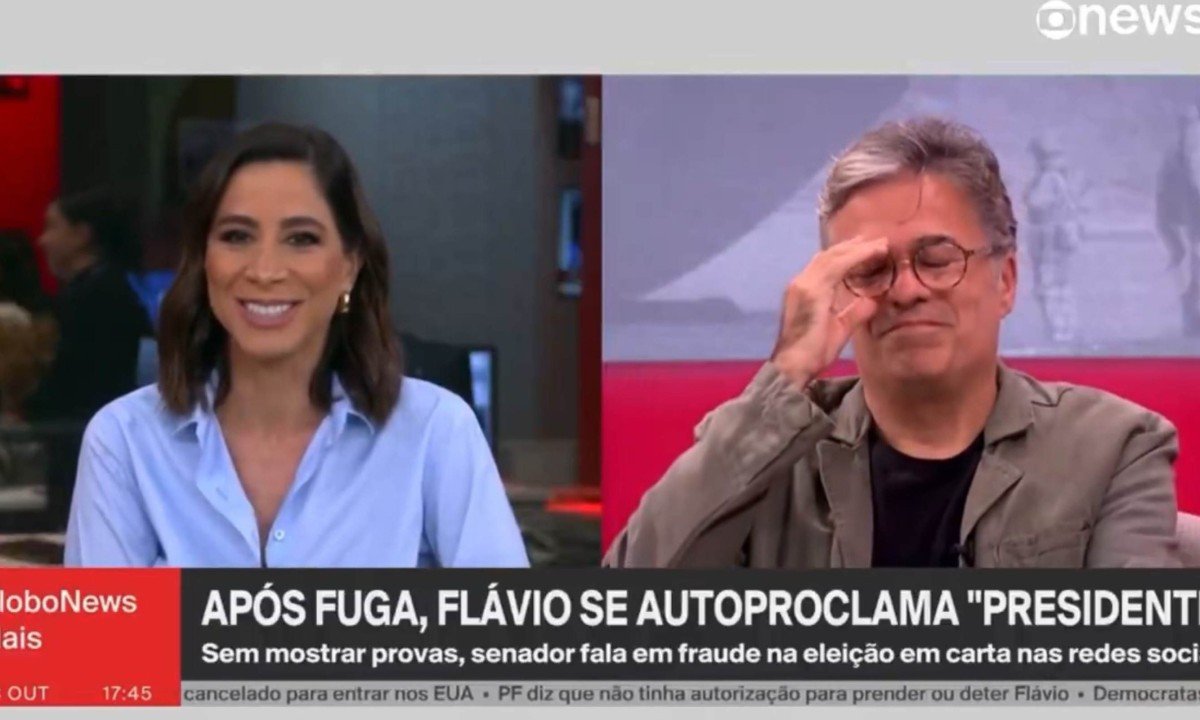 Julia Dualibi destacou que o erro trata do nome do próprio país em que Flávio disputou a eleição pela Presidência no último domingo - (crédito: Reprodução/Globonews)