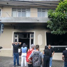 Incêndio destrói cozinha de restaurante em BH - Leandro Couri/EM 