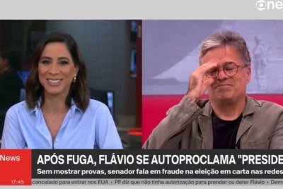 Julia Dualibi destacou que o erro trata do nome do próprio país em que Flávio disputou a eleição pela Presidência no último domingo -  (crédito: Reprodução/Globonews)