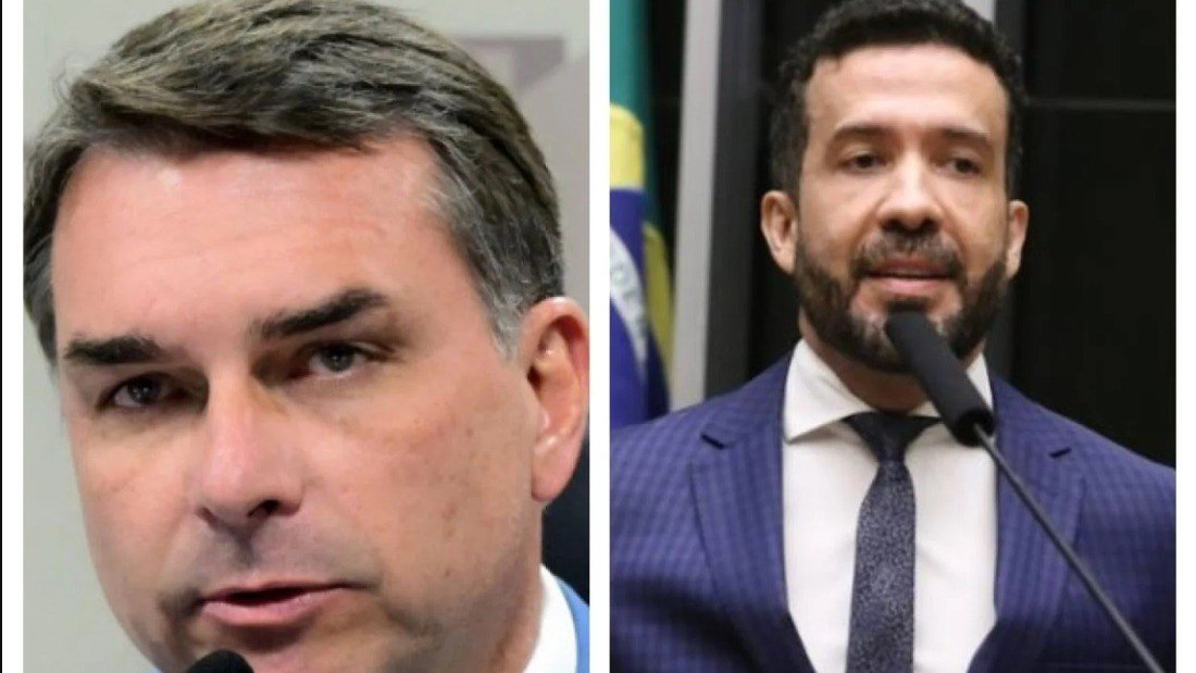 Para Janones, uma ordem de pris&atilde;o contra Fl&aacute;vio representaria o &uacute;nico elemento capaz de reunir novamente a direita
 -  (crédito: Geraldo Magela/Ag&ecirc;ncia Senado e Kayo Magalh&atilde;es/C&acirc;mara dos Deputados)