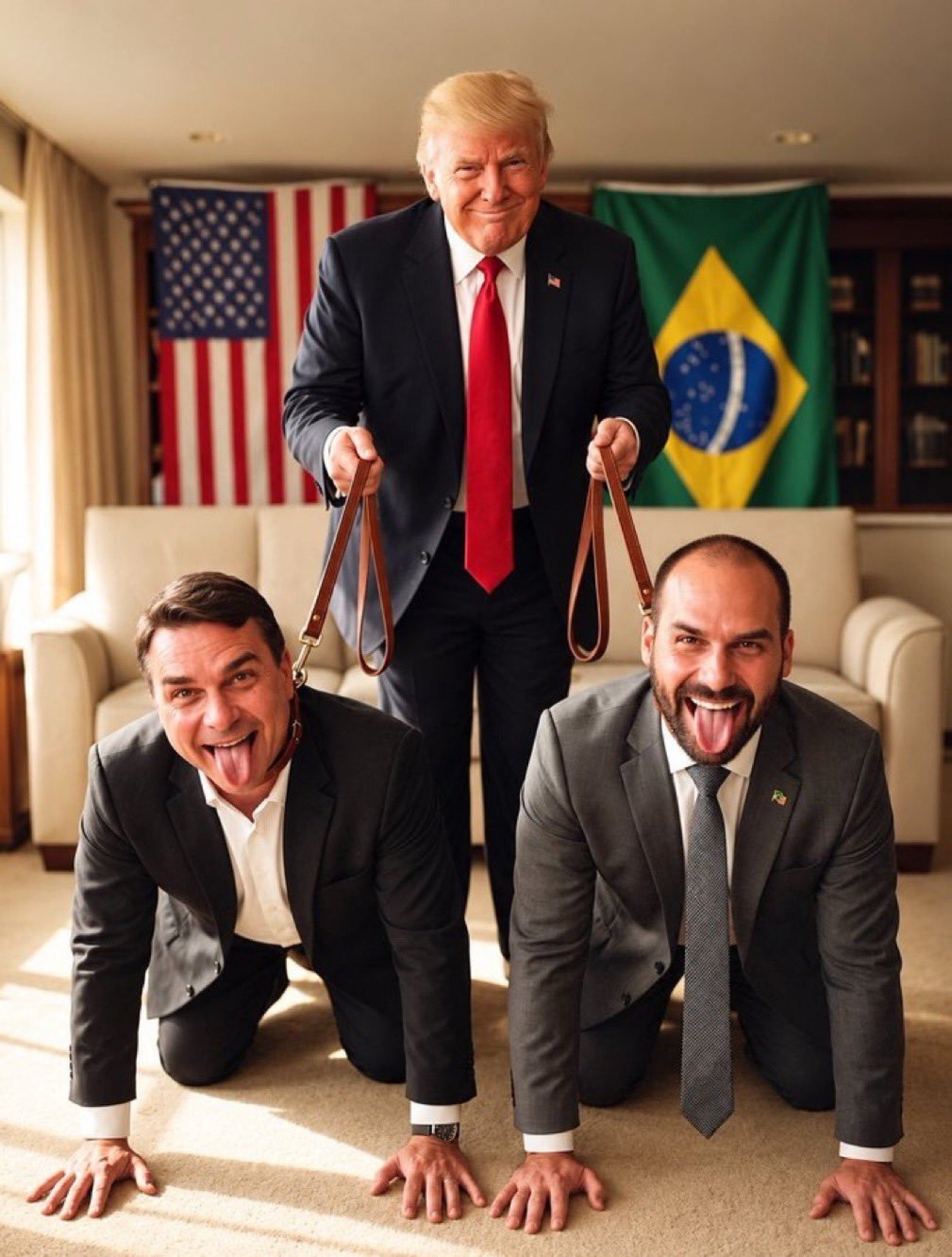 Flávio foi ironizado após carta em que diz ser presidente do Brasil-Reprodução/X