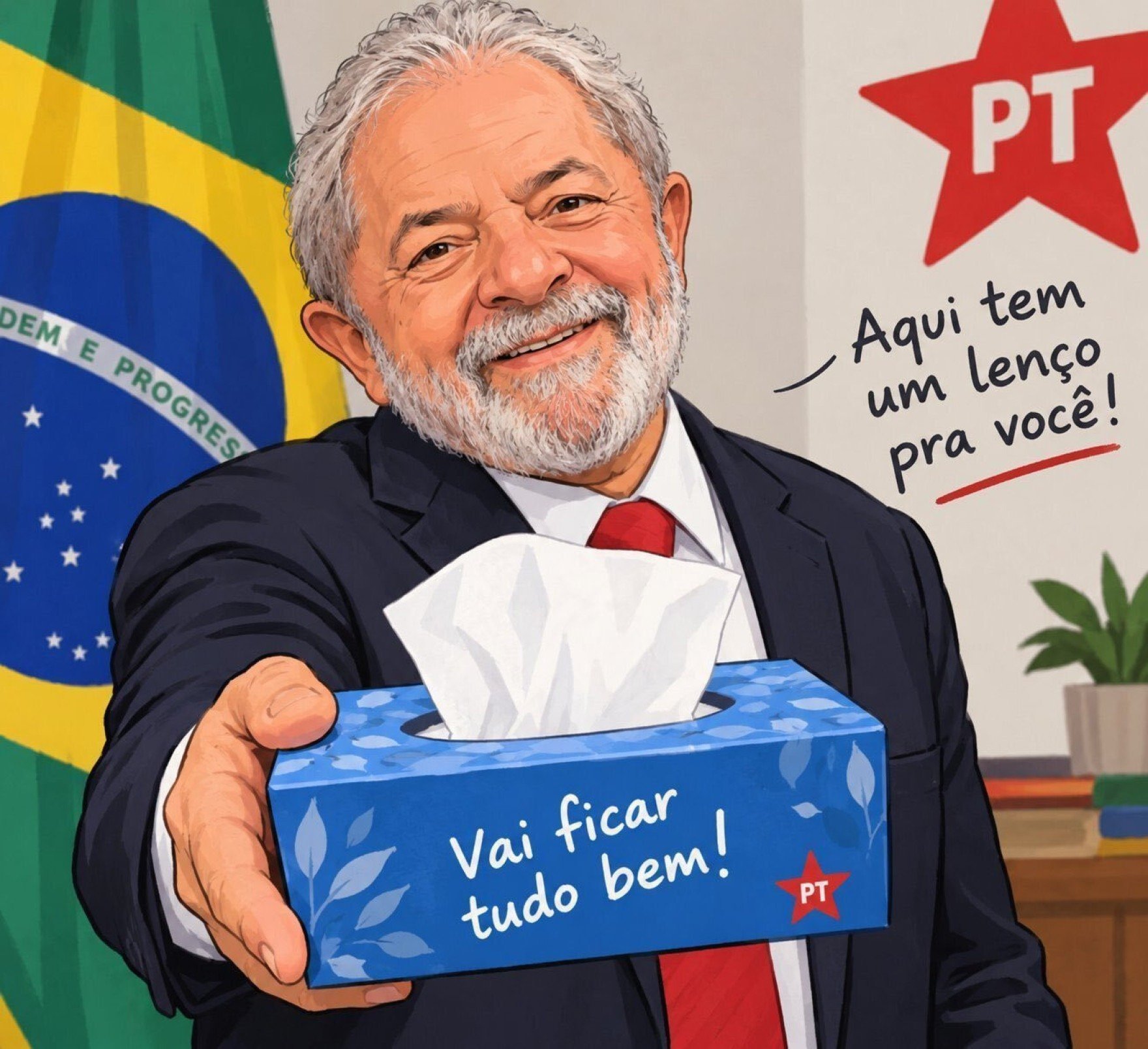 Flávio foi ironizado após carta em que diz ser presidente do Brasil-Reprodução/X