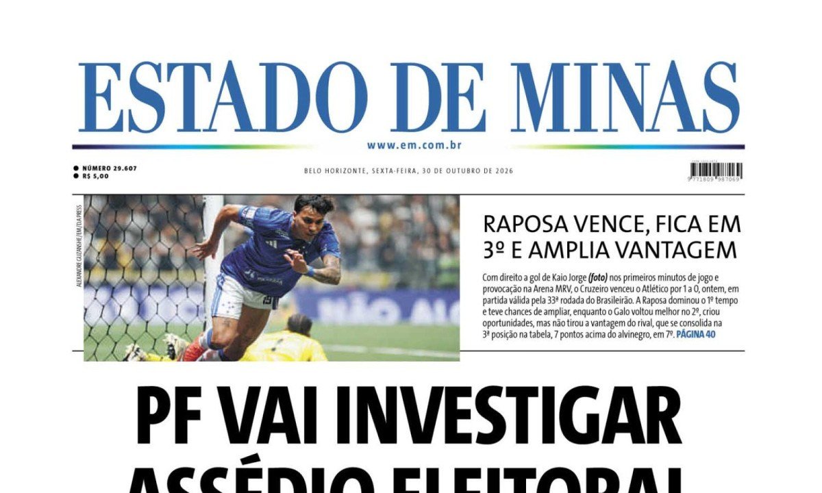 - (crédito: CAPA DO ESTADO DE MINAS)