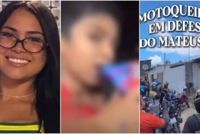 Motoqueiros fizeram homenagem à criança após ela ser humilhada enquanto vendia balas -  (crédito: Reprodução)