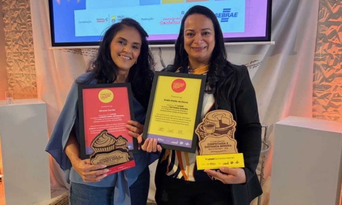 Silvana Corr&ecirc;a e B&aacute;rbara Martins, do Anal&uacute; Atelier de Doces: elas ficaram em primeiro lugar nas categorias de confeitaria e de quitanda, respectivamente