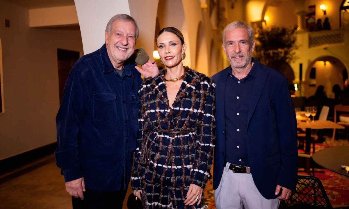 Zé Eduardo Haddad, Maria Flávia Zech Coelho e o arquiteto Mário Caetano -  (crédito: Glaucimara Castro / @bsfotografias)