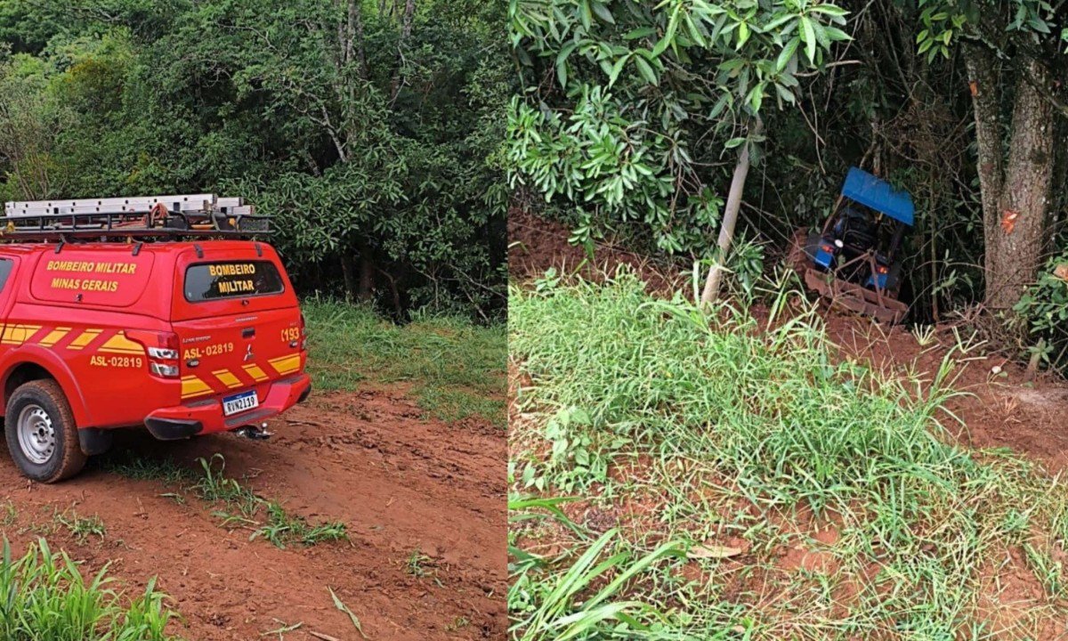 Adolescente de 17 anos morre prensado em zona rural de Monte Carmelo nesta última quinta-feira (29) - (crédito: Divulgação/CBMMG)