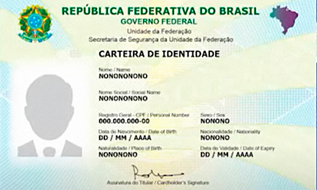 Emissão da nova Carteira de Identidade Nacional começa nesta quarta -  (crédito: Governo Federal/Divulgação)
