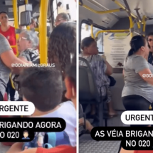 Idosa e outra mulher brigam em ônibus em Minas e viralizam na web - redes sociais