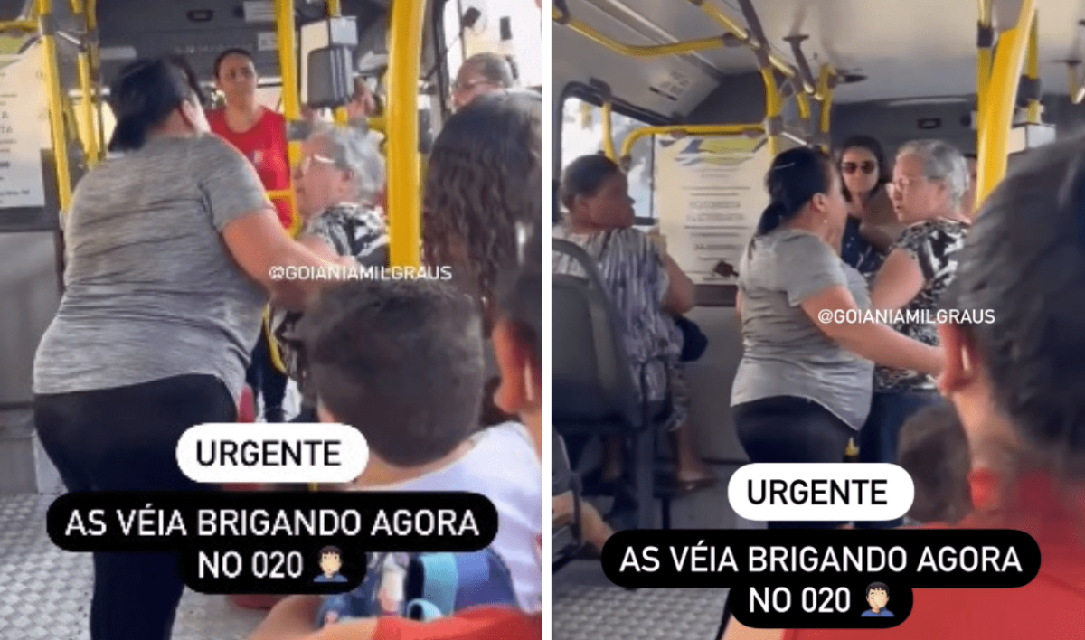 Idosa e outra mulher brigam em ônibus em Minas e viralizam na web