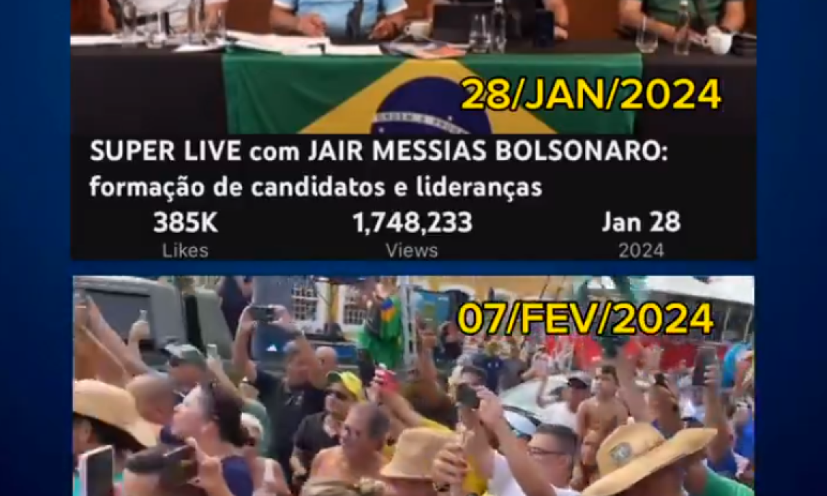 Vídeo nas redes sociais do deputado federal Eduardo Bolsonaro relacionando os acontecimentos com as operações da PF  -  (crédito: Reprodução/redes sociais )