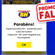 Supermercado alerta para golpe de promoção fake do Dia da Mulher - Reprodução/Redes sociais