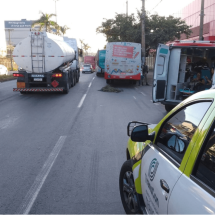 Acidente entre dois ônibus deixa feridos na Grande BH - Transcon/Divulgação