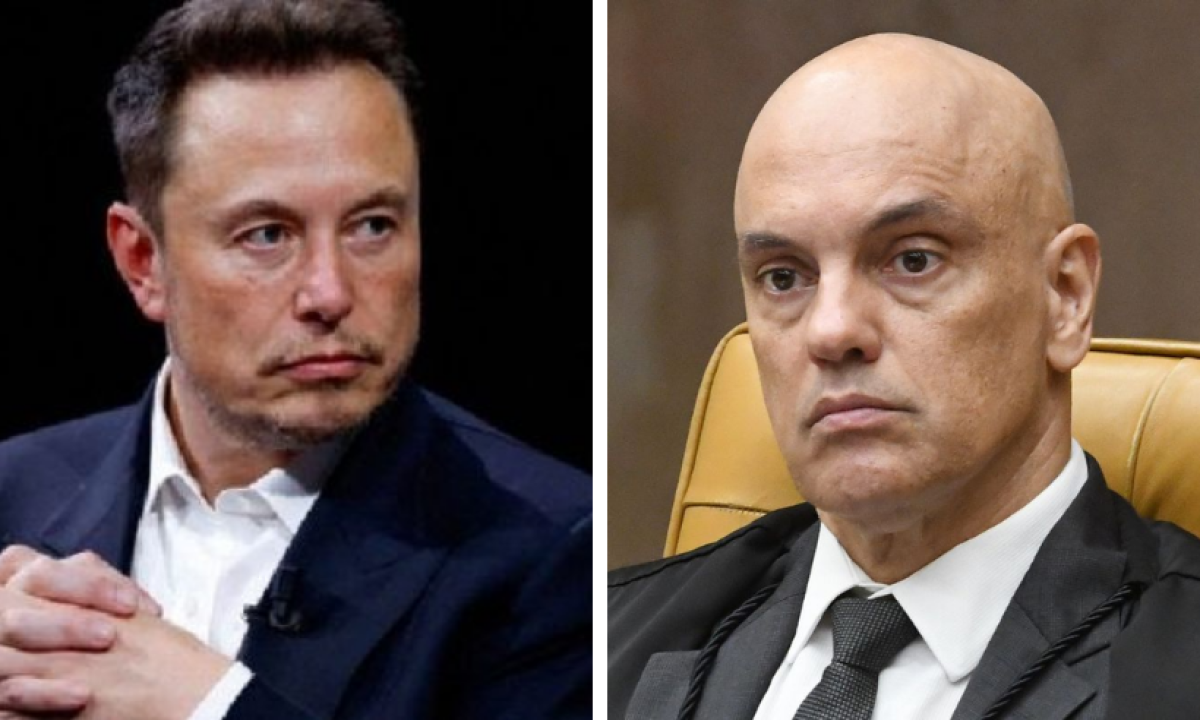 Musk entra em guerra contra Moraes -  (crédito: AFP/REPRODUÇÃO; STF/REPRODUÇÃO)
