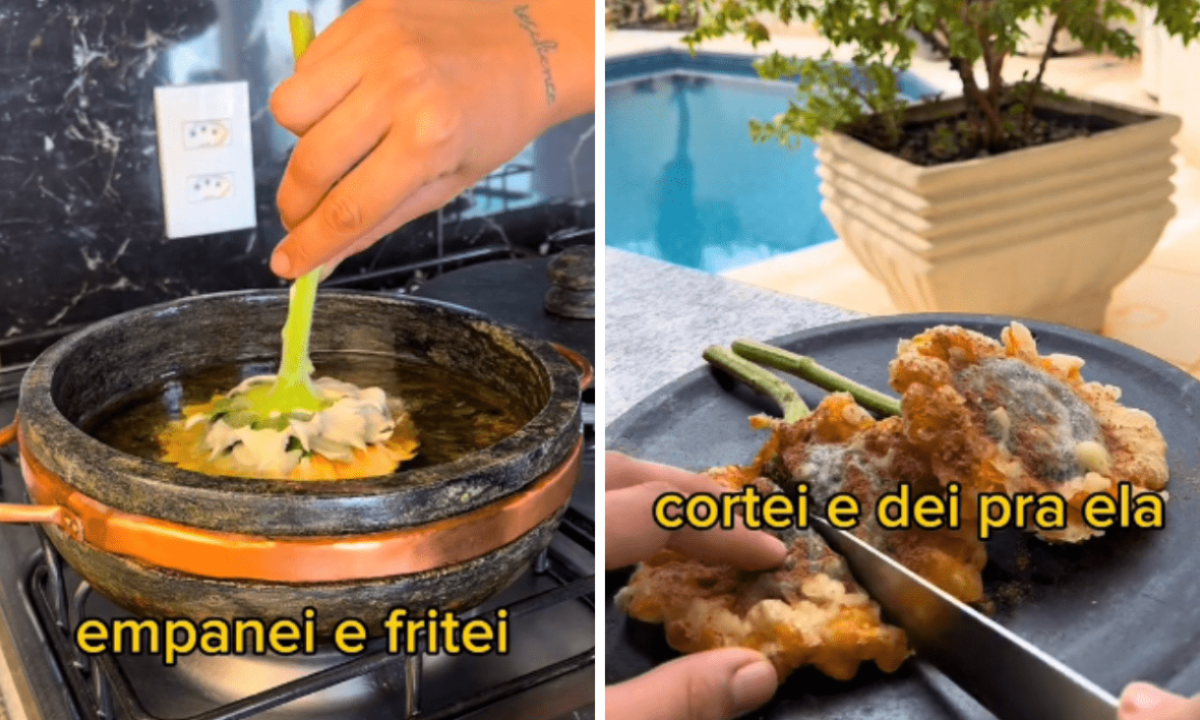 Girassol frito causa polêmica na web -  (crédito: Reprodução / redes sociais)