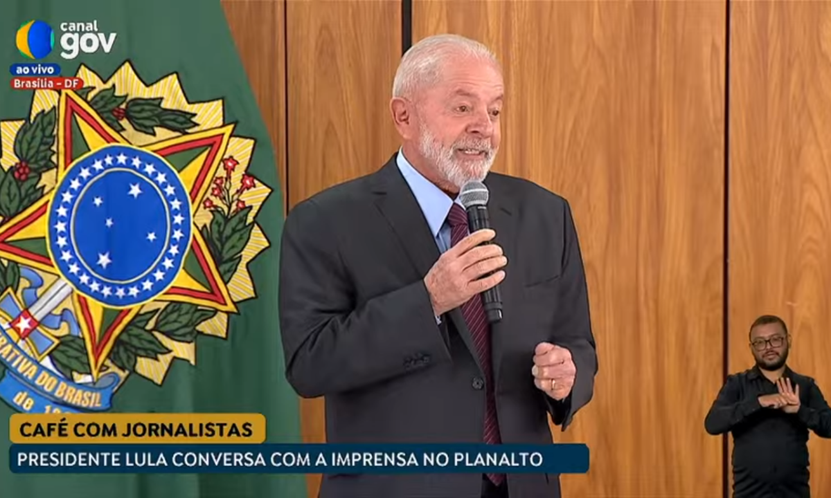 Presidente Lula participa do caf&eacute; da manh&atilde; com jornalistas, no Pal&aacute;cio do Planalto

 -  (crédito: Reprodu&ccedil;&atilde;o/Governo Federal)