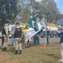 Lula em Minas: bolsonaristas e grevistas trocam provocações - Alessandra Melo/EM/D.A Press