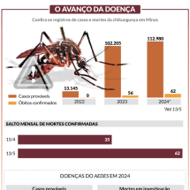 Mortes por chikungunya disparam em Minas - Arte Soraia Piva