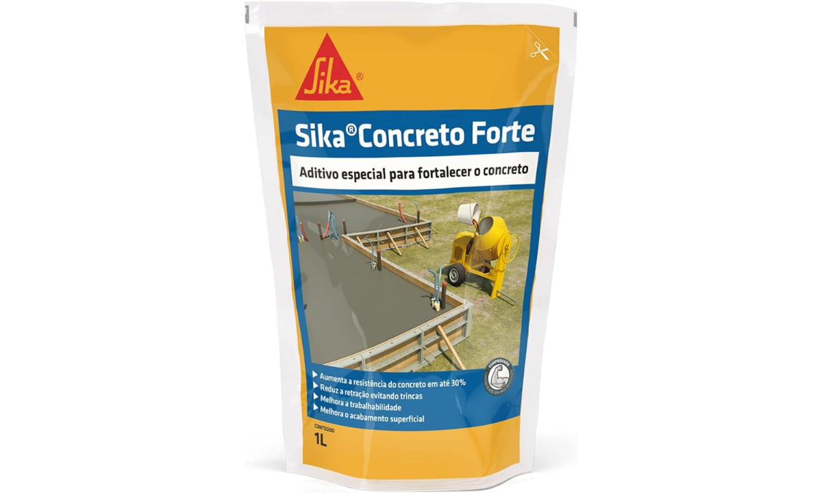 Sika - Aditivo líquido - Sika Concreto Forte marrom - Efeito plastificante - Diversos tipos de cimento - Sem restrição - 1 unidade