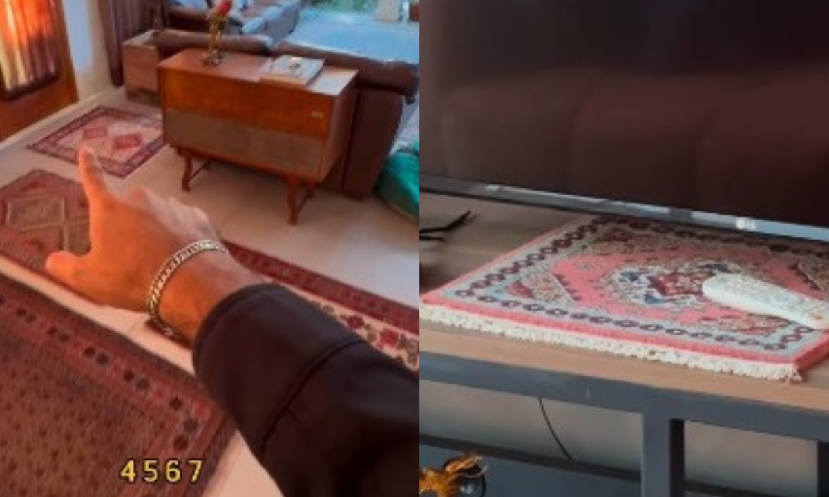 Influencer viraliza ao compartilhar a coleção de tapetes do marido 
 -  (crédito: Reprodução/ Redes sociais)