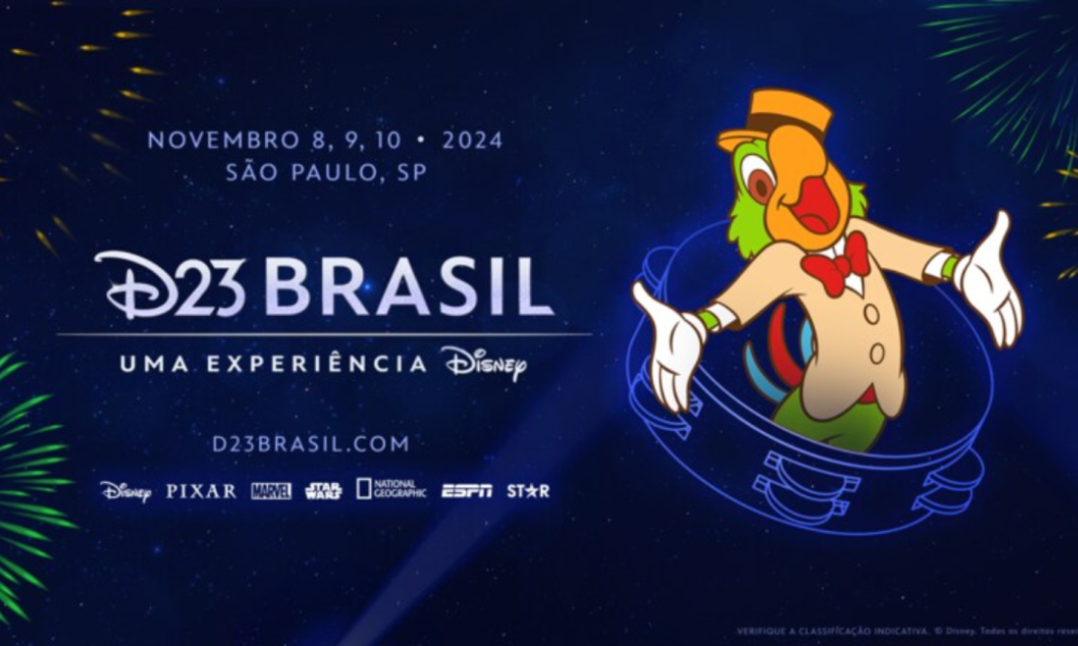 D23 acontece nos dias 8, 9 e 10 de novembro -  (crédito: Disney Brasil / reprodução)