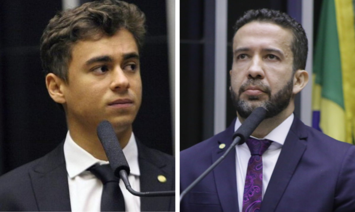 Nikolas Ferreira e André Janones -  (crédito: Câmara dos Deputados/Reprodução)