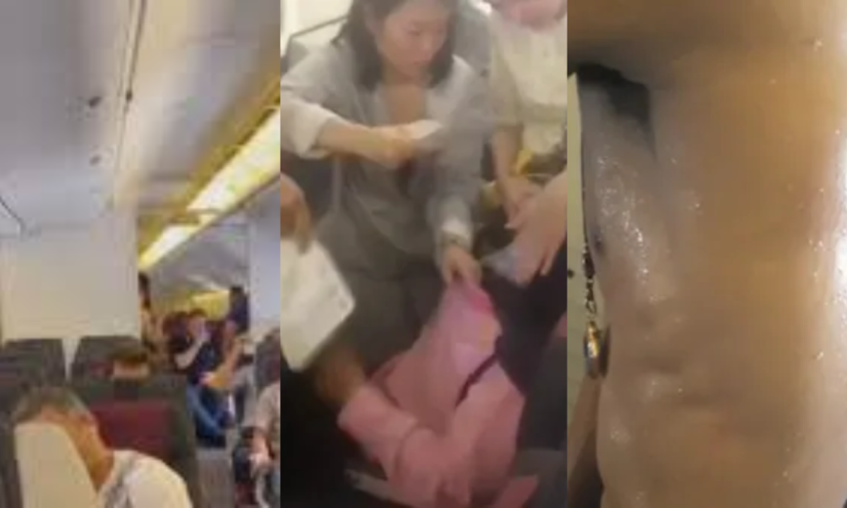 Passageiros desmaiaram e tiveram sangramentos nasais por conta do calor -  (crédito: Garth Collins / Instagram)