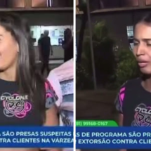 ‘Eu sou bonita, amor’: jovens presas por extorsão viram meme - Reprodução / TV Jornal