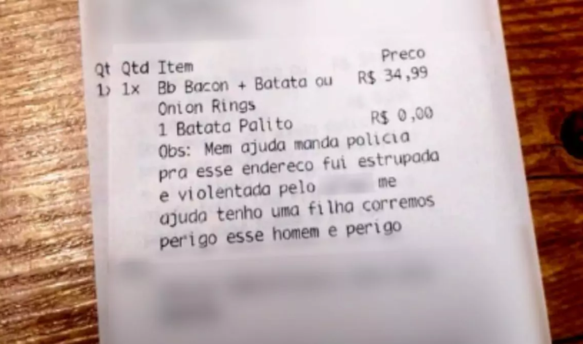 Mulher é estuprada e pede ajuda por aplicativo de comida