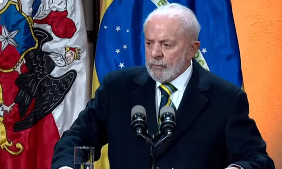 No Chile, Lula comentou as eleições venezuelanas e falou em "transparência" e "respeito à soberania popular"
 -  (crédito: Reprodução / TV GOV)