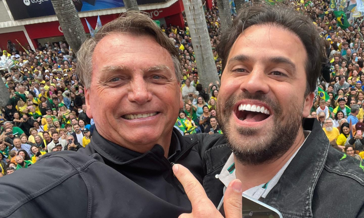 Fora da política ipatinguense, Pablo Marçal (PRTB) apoia o ex-presidente Jair Bolsonaro (PL) -  (crédito: Reprodução/Redes Sociais)