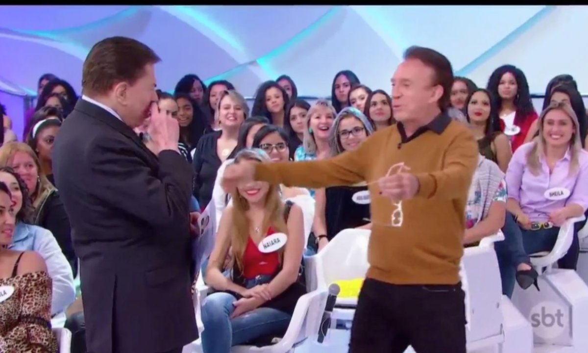 Silvio Santos recebeu Moacyr Franco em seu programa -  (crédito: Reprodução / SBT)