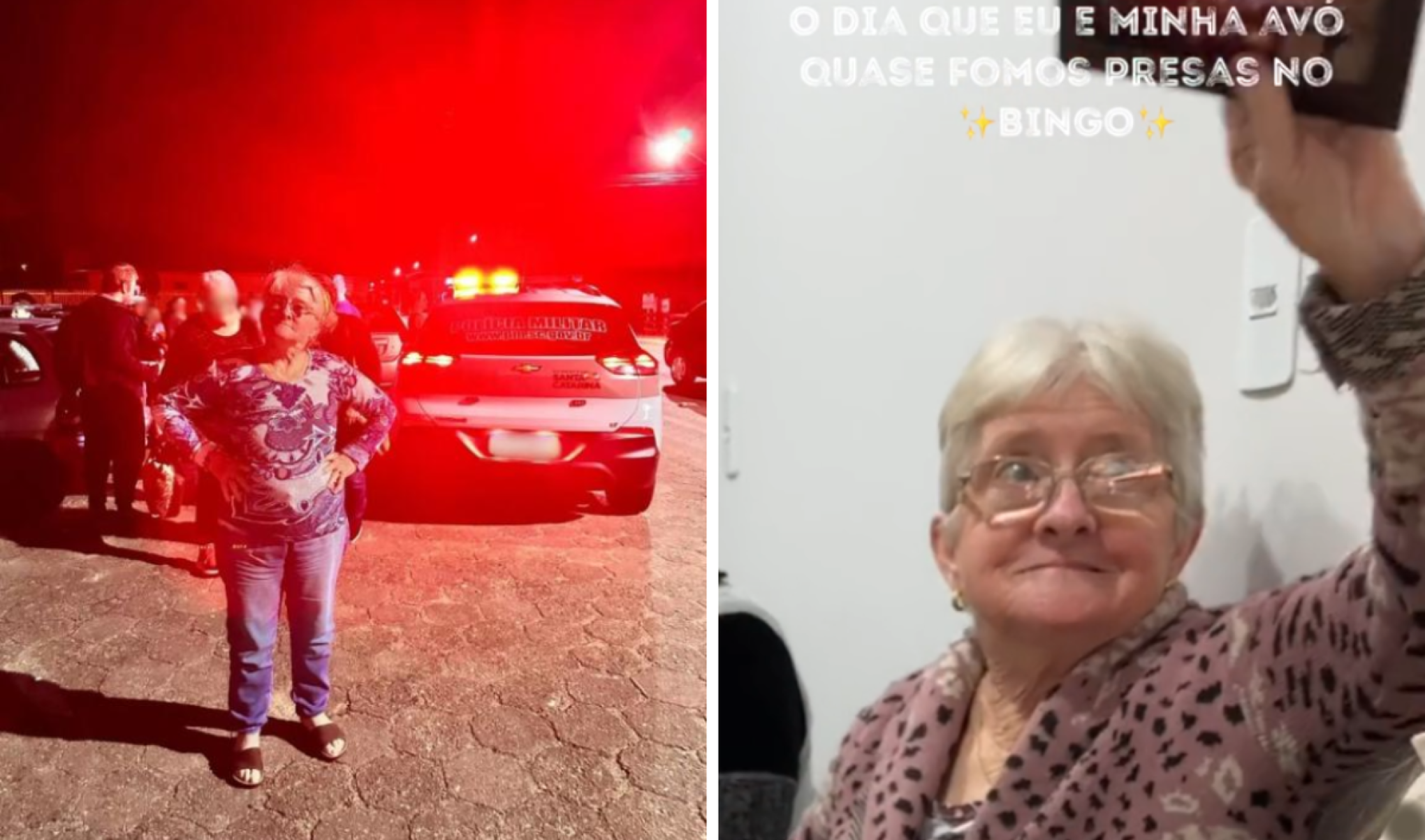 Avó e neta vão a bingo, levam enquadro e momento vira presente inusitado